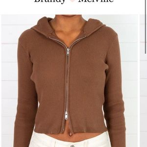 Brandy Melville Arden crop hoodie